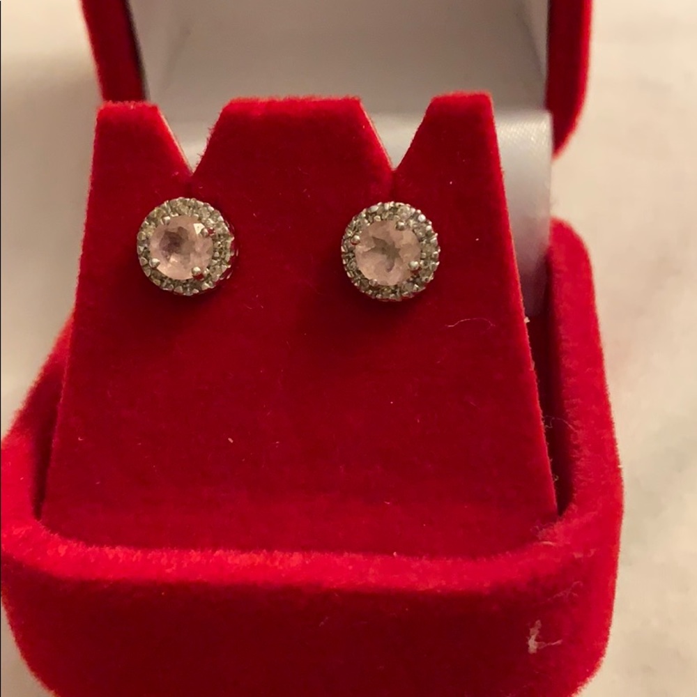 Pink diamond studs - Picture 4 of 4